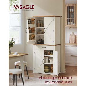 Produktbild für Küchenschrank Vasagle BBK364W02, weiß, (BxH) 80 x 179 cm