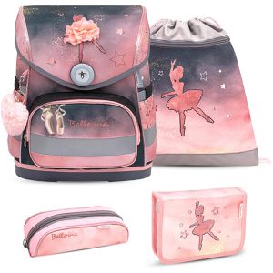 Schulranzen Belmil Compact, Ballerina Black Pink, 4-teilig