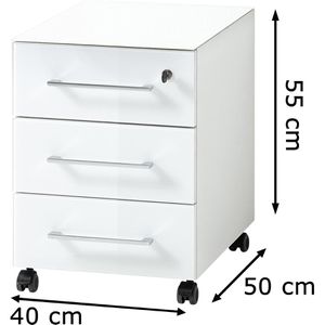 Produktbild für Rollcontainer Germania Monteria 4201-84, aus Holz, weiß