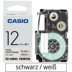 Schriftband Casio XR-12WE1, 12mm
