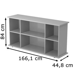 Produktbild für Sideboard Hammerbacher SBOF, aus Holz, lichtgrau