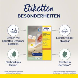 Produktbild für Universaletiketten Zweckform L6026REV-25, weiß