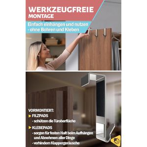 Produktbild für Türhaken 4smile für Außenseite, silber