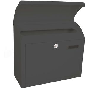 Produktbild für Briefkasten PROREGAL Denian, anthrazit, aus Stahl