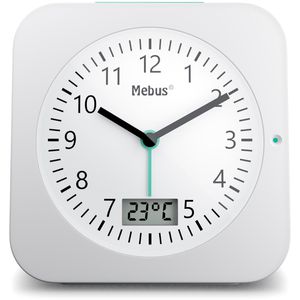 Wecker Mebus 25610, weiß, analog