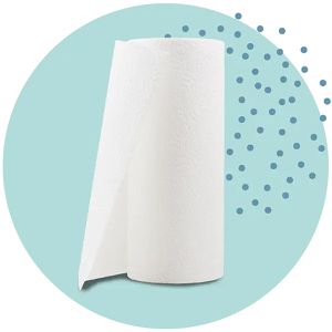 Produktbild für Küchenrolle Glücksblatt Reinweiss, Jumborolle, 3-lagig