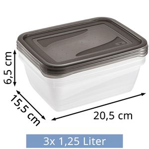 Produktbild für Frischhaltedose Keeeper fredo fresh grau, aus Kunststoff