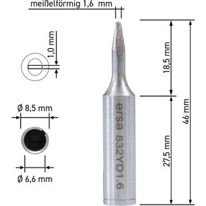 Produktbild für Lötspitze Ersa ERSADUR, Dauerlötspitze, 0832YD
