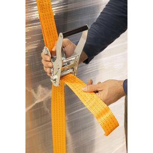 Produktbild für Spanngurt Braun-GmbH 1000-2-600, orange, mit Haken &amp; Ratsche