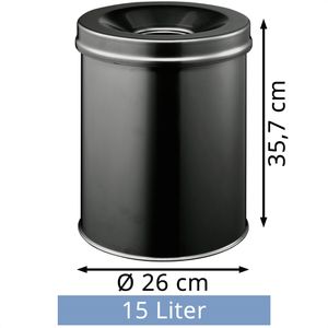 Produktbild für Papierkorb Durable Safe, 330501, schwarz