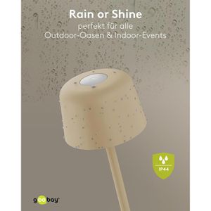 Produktbild für Tischlampe Goobay 77678, beige mit LED