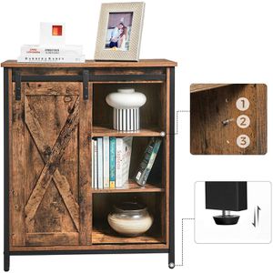 Produktbild für Sideboard Vasagle LSC88BX, aus Holz, vintage braun