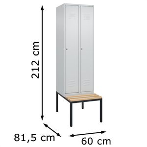 Produktbild für Spind CP-Möbel Classic PLUS, lichtgrau