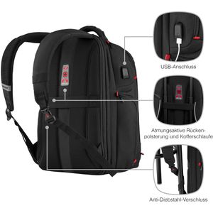 Produktbild für Laptop-Rucksack Wenger PlayerOne, 611650, schwarz
