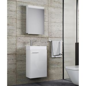Produktbild für Waschtisch VCM Slito, 914136, mit Spiegelschrank, weiß