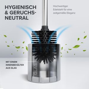 Produktbild für WC-Bürste ovimar Toilettenbürste Tuno, silber