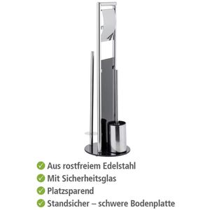 Produktbild für WC-Garnitur Wenko Ravina, mit Ersatzrollenhalter