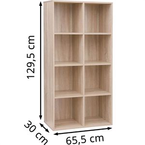 Produktbild für Bücherregal Vasagle LBC024NL, eiche