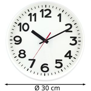 Produktbild für Wanduhr Eurotime 53821-00, Kunststoff, analog, Funkuhr