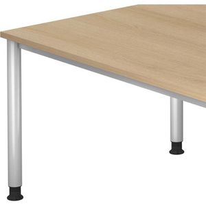 Produktbild für Schreibtisch Hammerbacher H-Serie, eiche / silber