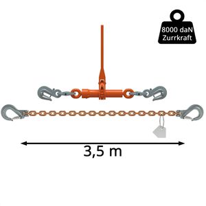 Produktbild für Zurrkette Dolezych DoRa, mit Gabelkopfhaken &amp; Ratschspanner