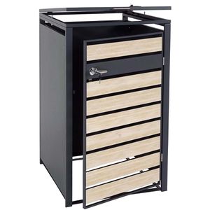 Produktbild für Mülltonnenbox Mendler HWC-J81, Metall