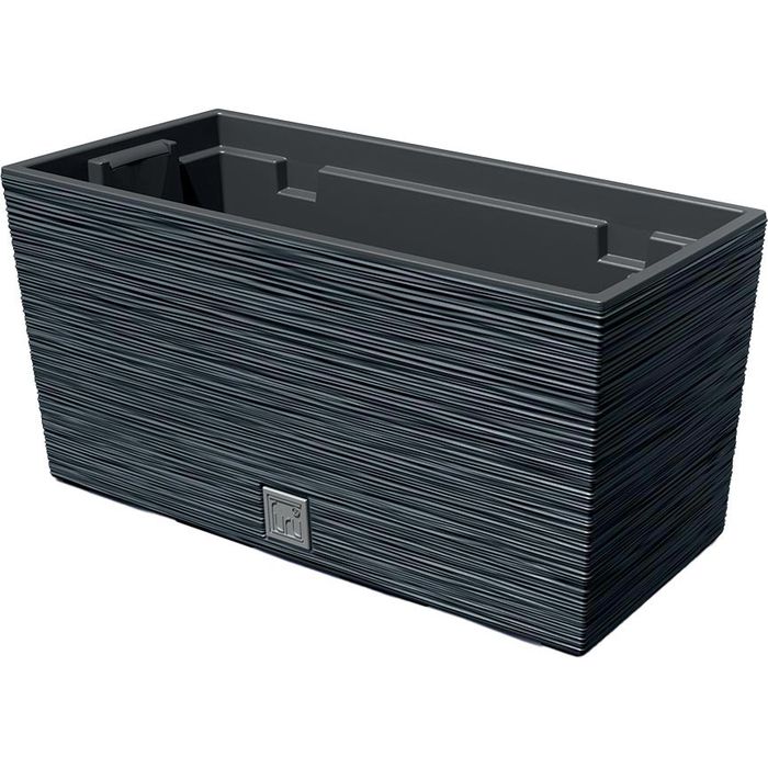 Prosperplast Furu Case Blumenkasten, anthrazit, 40 x 20 x 19cm, aus  Kunststoff, mit Wasserspeicher  Bttcher AG