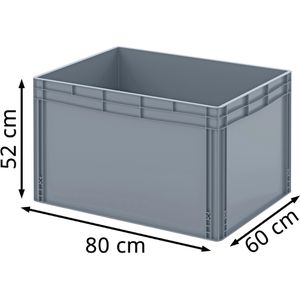 Produktbild für Eurobox AUER EG 86/52 HG, grau, 228 Liter