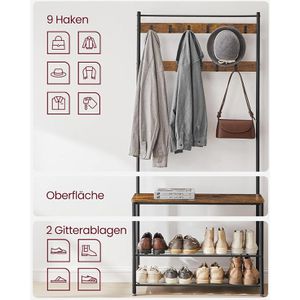Produktbild für Garderobenständer Vasagle HSR401B01, schwarz