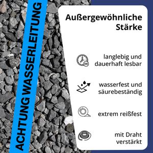 Produktbild für Trassenwarnband Kelmaplast Achtung Wasserleitung