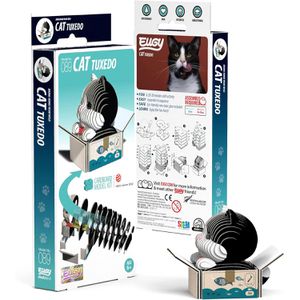 Produktbild für Puzzle Eugy 650089, 3D Tier-Puzzle, Tuxedo-Katze