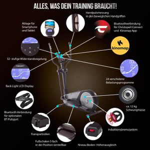 Produktbild für Crosstrainer Christopeit EL 8000, 12 kg Schwungmasse