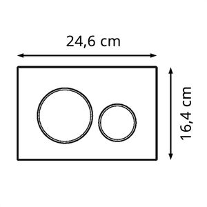 Produktbild für Betätigungsplatte Geberit Sigma20, aus Kunststoff, für WC