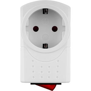 Produktbild für Steckdosenadapter REV-Ritter 0512085777, weiß, mit Schalter