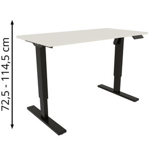Schreibtisch Bisley E-StarterTech, weiß / schwarz