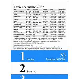 Produktbild für Streifenkalender Korsch 258027, Praktika Blau XXL