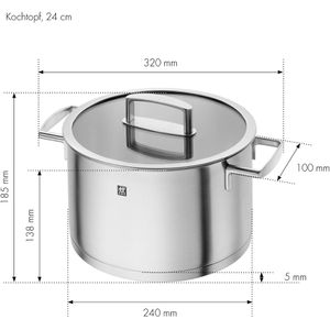 Produktbild für Topfset Zwilling Vitality 66460-000, Edelstahl