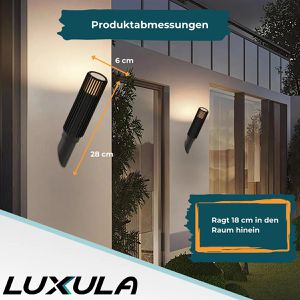Produktbild für Wandleuchte Luxula LX700213, aus Aluminium, für außen (IP44)