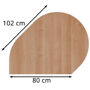 Produktbild für Anbautisch Hammerbacher LA81, nussbaum / silber