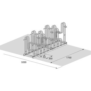 Produktbild für Fahrradständer WSM 4160, Bodenmontage / freistehend
