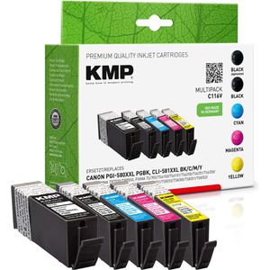 kompatibel für Canon PGI-580PGBK XXL Böttcher magenta,gelb CLI-581 KMP – schwarz,cyan, C116V Druckerpatronen + XXL schwarz AG