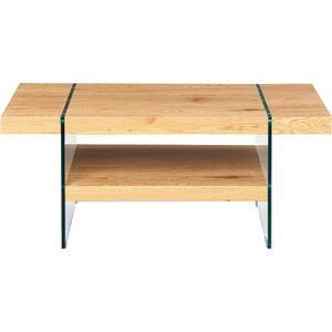Produktbild für Couchtisch Inter-Link 50111014, aus Holz / Glas, wildeiche