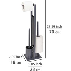 Produktbild für WC-Garnitur Wenko Rivalta, mit Ersatzrollenhalter