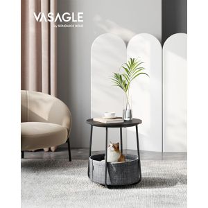Produktbild für Beistelltisch Vasagle LET223B01, ebenholzschwarz / grau