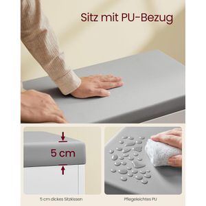 Produktbild für Schuhbank Vasagle LHS020W01, weiß, aus Holz