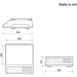 Produktbild für Digitalwaage CAS ERJ-30, Ladenwaage, geeicht