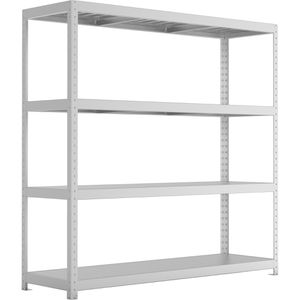 Weitspannregal META-Regalbau 20087022, 4 Metallböden