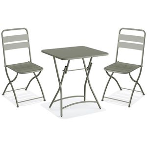 Produktbild für Bistrotisch Feros Breeze, grün, wetterfest, 3-teilig