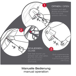Produktbild für Regenschirm Knirps A.050 M Manual, black, sturmfest