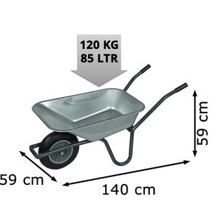 Produktbild für Schubkarre pro-bau-tec 10091, Tragkraft 120 kg